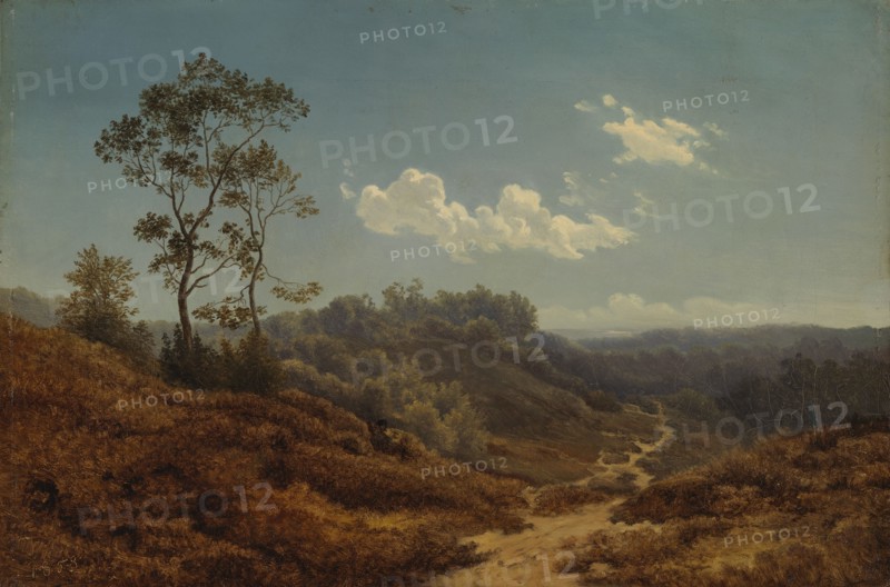 Landscape Study, a copy after Albert Flamm, 1858. Creator: Augusta Soldan.