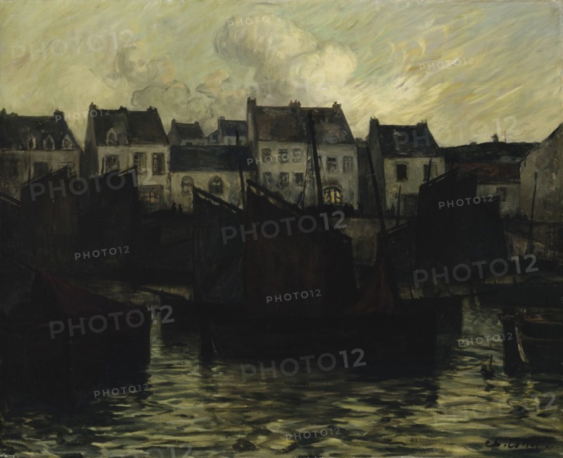 Breton Village by The Coast (Camaret), 1885-1899. Creator: Charles Cottet.