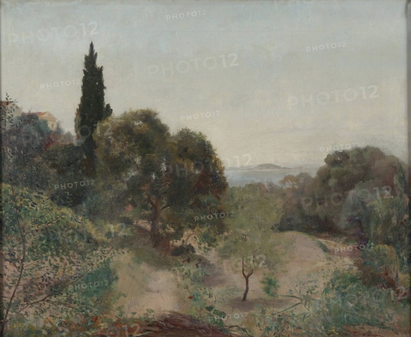 Landscape (Villa Chauve), 1884. Creator: Emile Bastien-Lepage.
