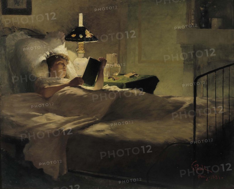 Evening Reading, 1884. Creator: Georg Pauli.