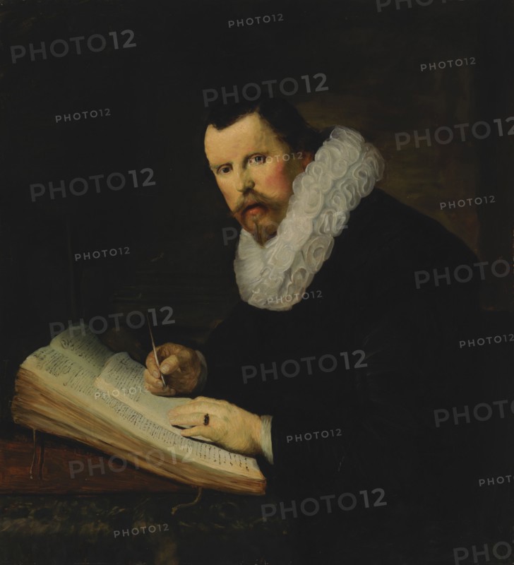 Calligrapher Lieven Willemsz van Coppenol, copy after Rembrandt, 1893. Creator: Hanna Ronnberg.
