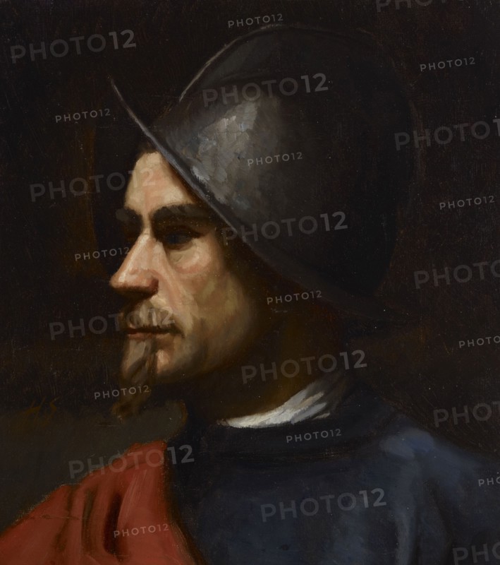 Warrior in Helmet, 1875-1880. Creator: Helene Schjerfbeck.