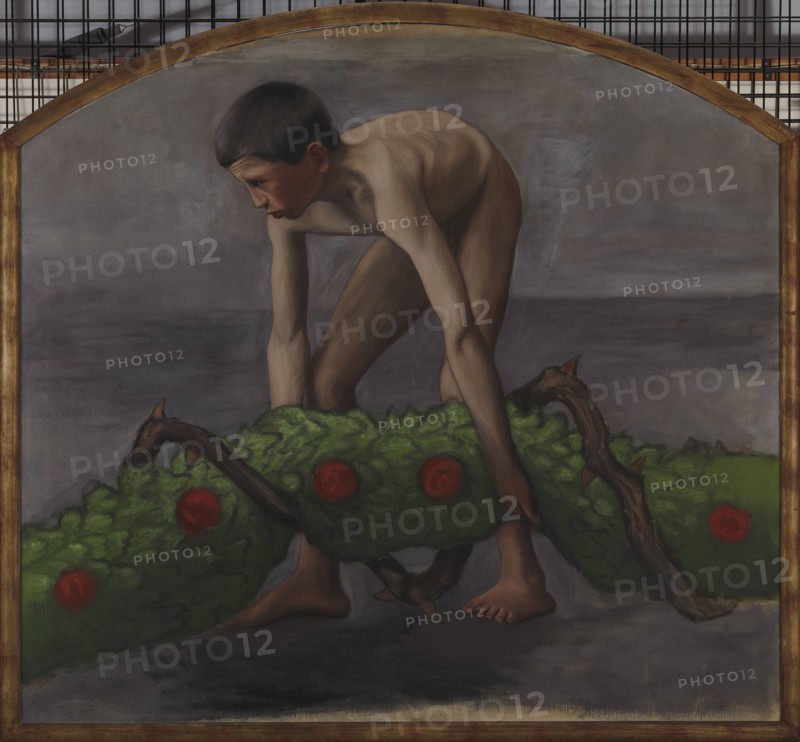 Garland Bearer; Boy Carrying the Garland of Life, 1905. Creator: Hugo Simberg.