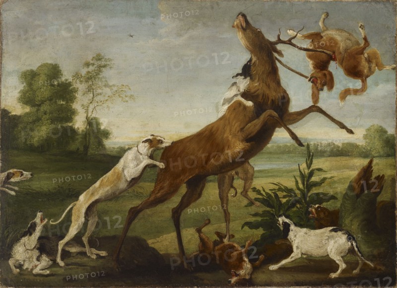 The deer hunt, c1620-1670. Creator: Paul de Vos.