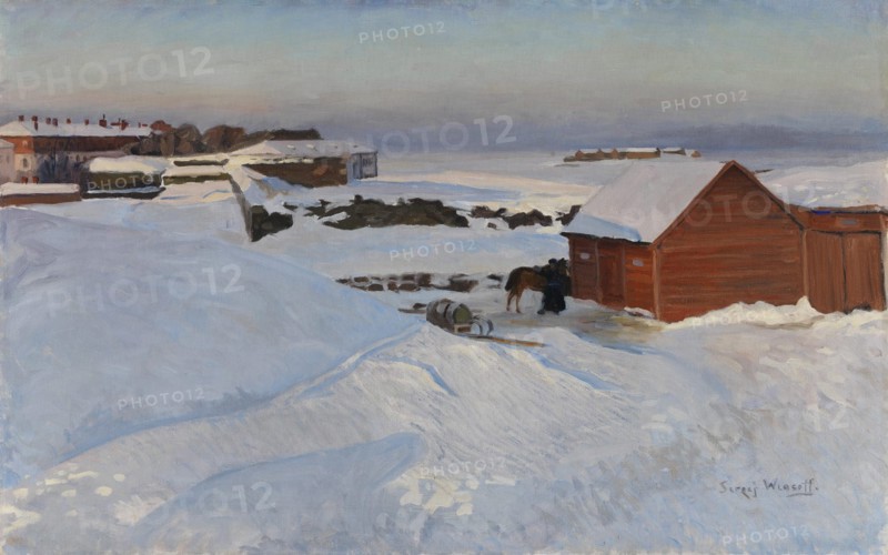 Suomenlinna in February, 1900-1904. Creator: Sergei Wlasoff.