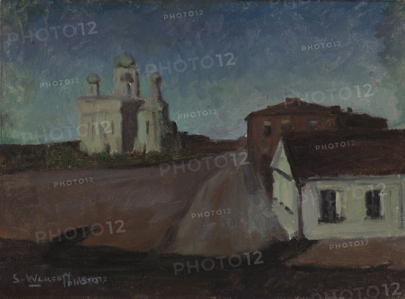 Moonlight Landscape in Suomenlinna, 1895. Creator: Sergei Wlasoff.