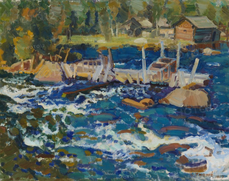 Boat pier, 1917. Creator: Verner Thome.