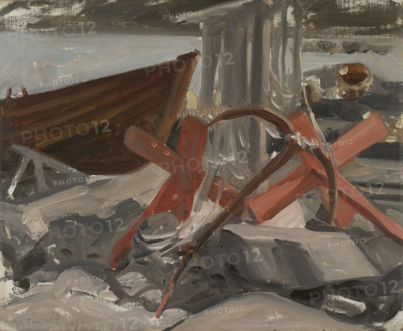 Boats on the shore, 1901. Creator: Verner Thome.