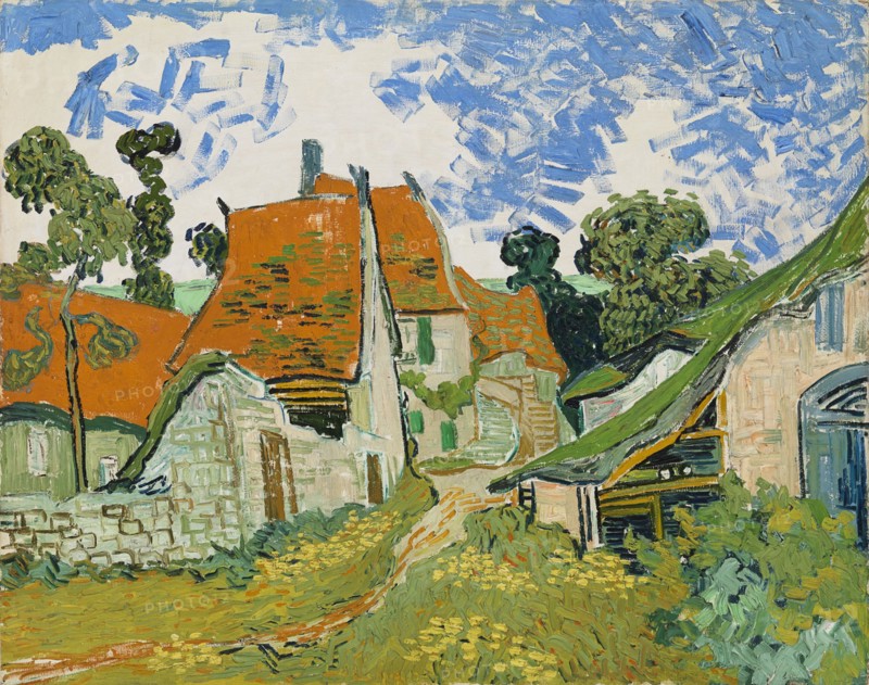 Street in Auvers-sur-Oise; Village Street; Road at Auvers, 1890. Creator: Vincent van Gogh.