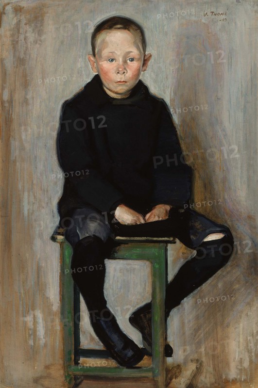 Boy Sitting, 1907. Creator: Verner Thome.