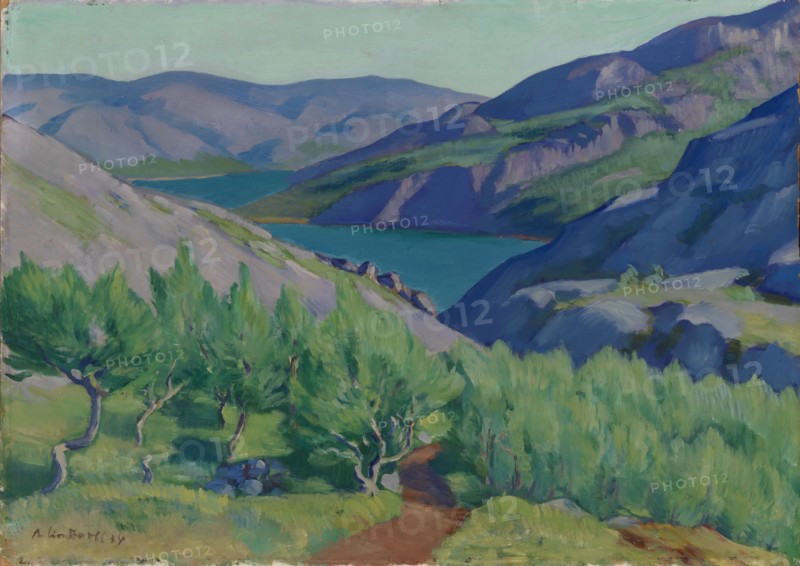 Summer Landscape from Linhammar, 1934. Creator: Anton Lindforss.
