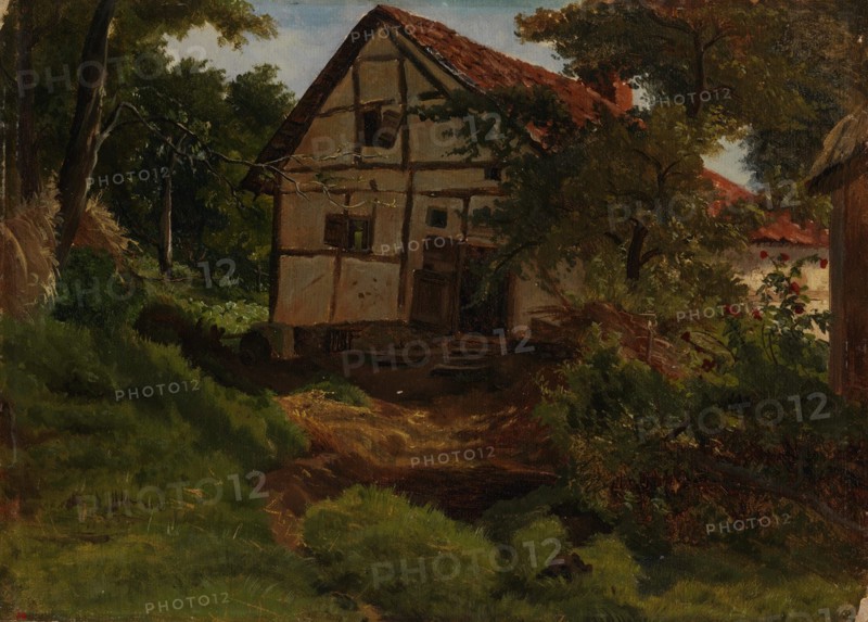 Farmhouse in Germany, Study, 1855. Creator: Werner Holmberg.