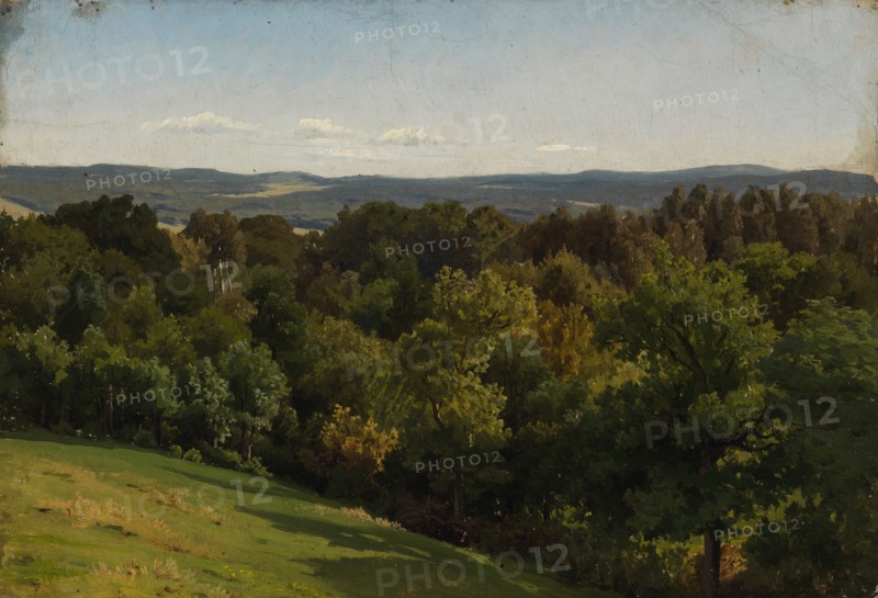 View from the mountain, exercise, 1855. Creator: Werner Holmberg.