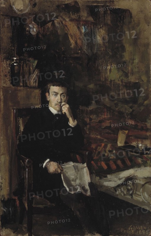 Bohemian, Portrait of the Norwegian Artist C. A. Dørnberger, 1888. Creator: Akseli Gallen-Kallela.