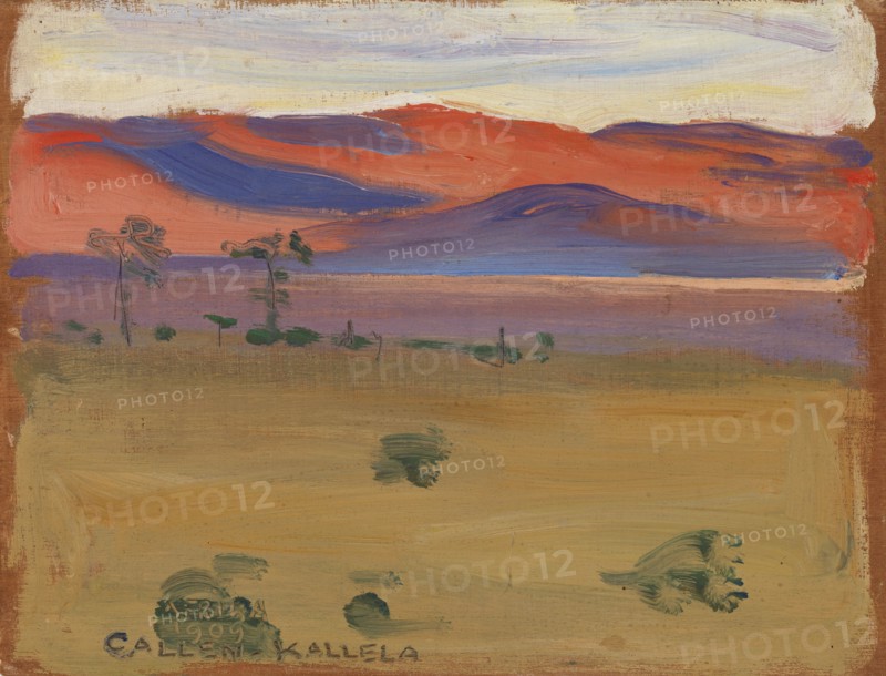 Sunset on the Savannah, 1909. Creator: Akseli Gallen-Kallela.