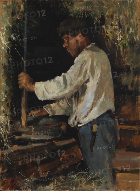 Milling by Hand, 1886. Creator: Akseli Gallen-Kallela.