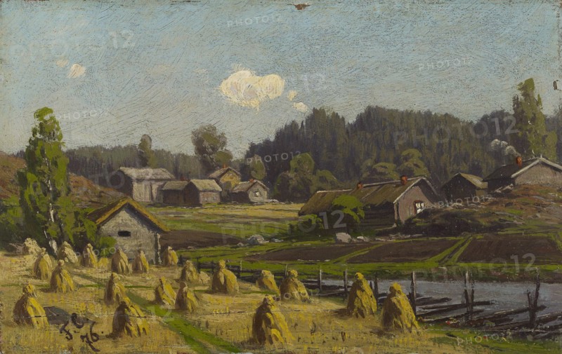 Shocks of Rye, 1876. Creator: Fanny Churberg.