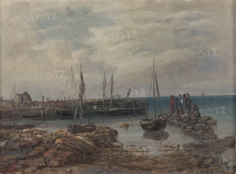 In the archipelago port, 1870-1879. Creator: Johan Knutson.
