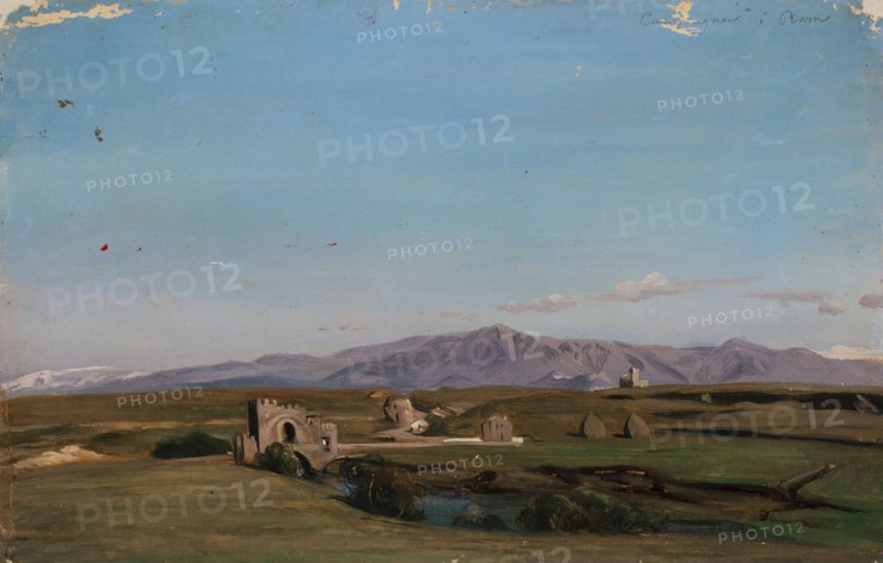 Landscape from Italy, Study, 1835-1853. Creator: Nils Jakob Blommer.