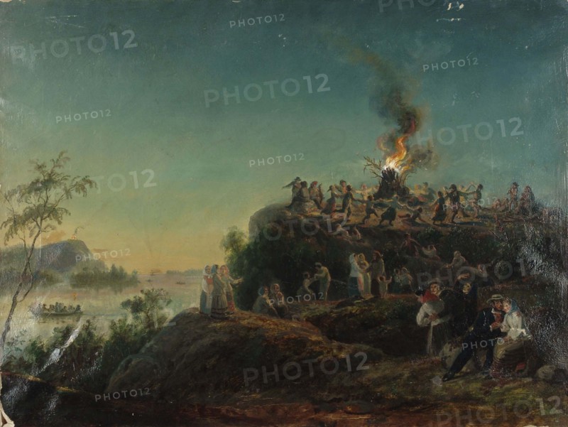Bonfire, 1872. Creator: Robert Wilhelm Ekman.