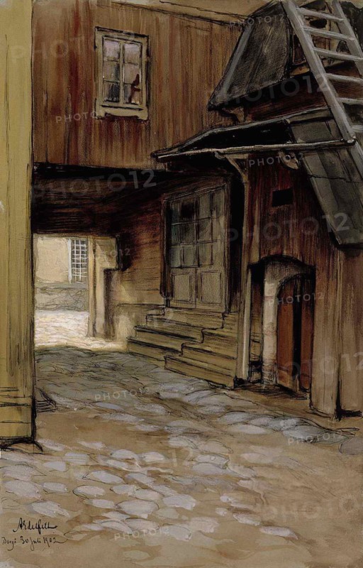House in Porvoo, 1902. Creator: Albert Edelfelt.