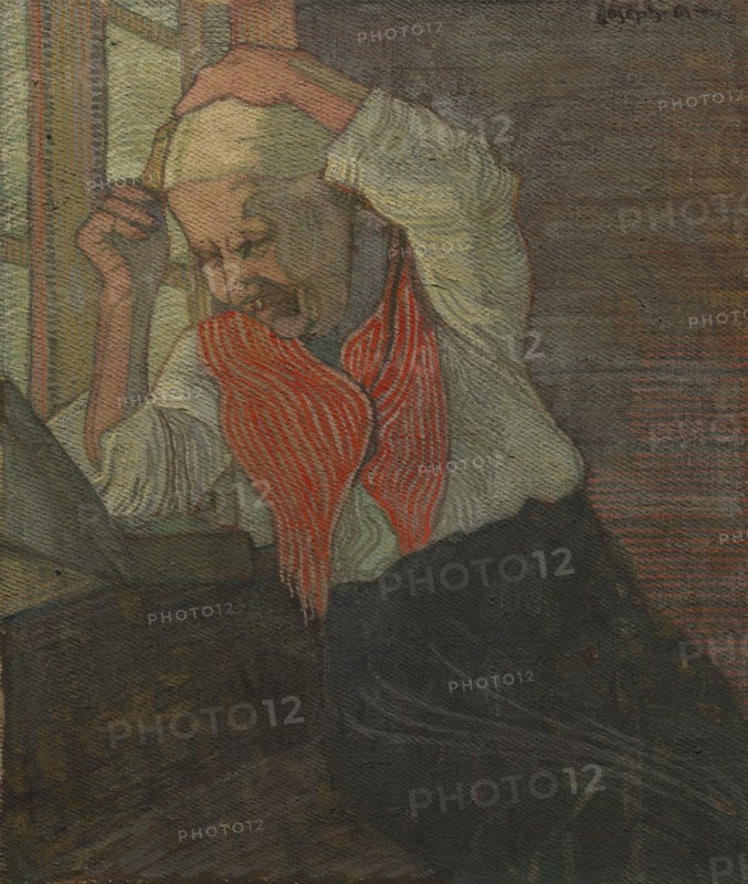 Woman Combing her Hair. Creator: Joseph Alanen.