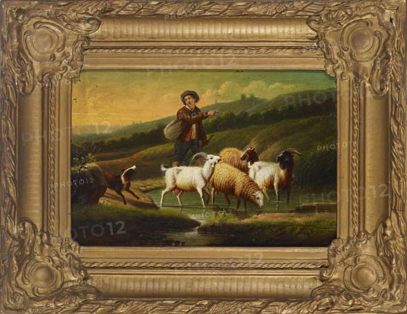 Shepherd, 1855. Creator: Eugène Verboeckhoven.