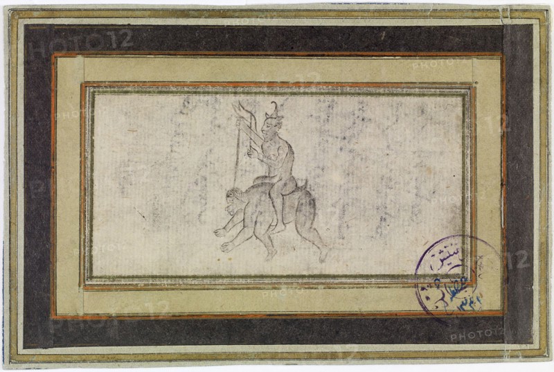 Devil on a monkey's back, c18th century. Creator: Unknown.
