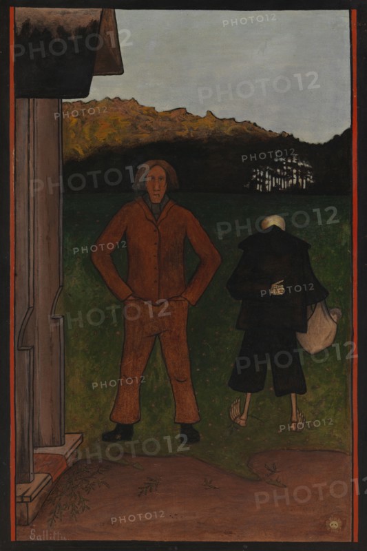 Death and the Peasant, 1896. Creator: Hugo Simberg.