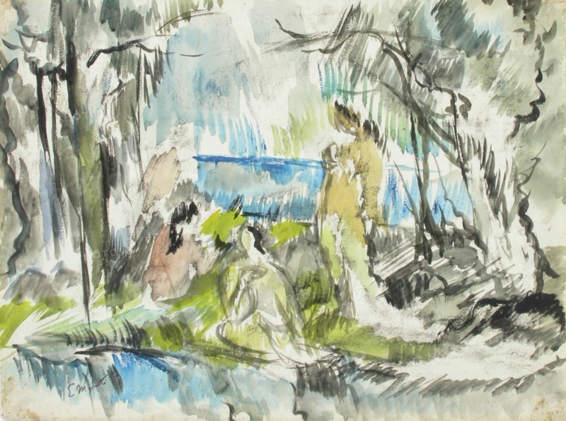 Bathers, early 20th century. Creator: Eemu Myntti.