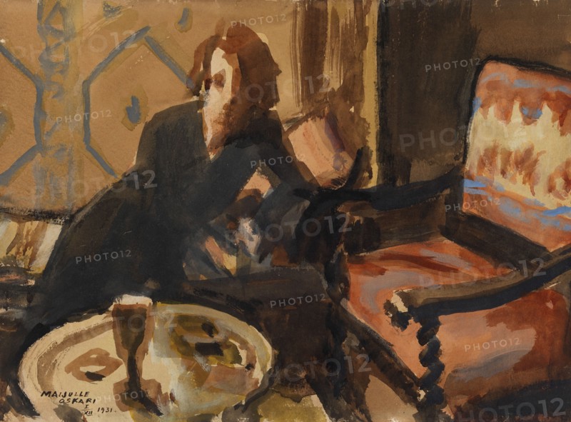 Woman at a Table, 1931. Creator: Oskari Paatela.