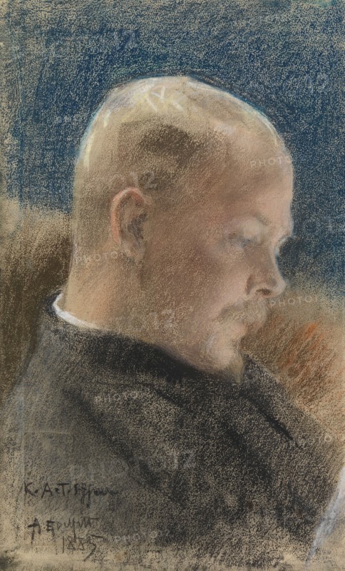 Portrait of the Author Karl A. Tavaststjerna (Portrait of Karl A.Tavaststjerna the Writer), 1885. Creator: Albert Edelfelt.