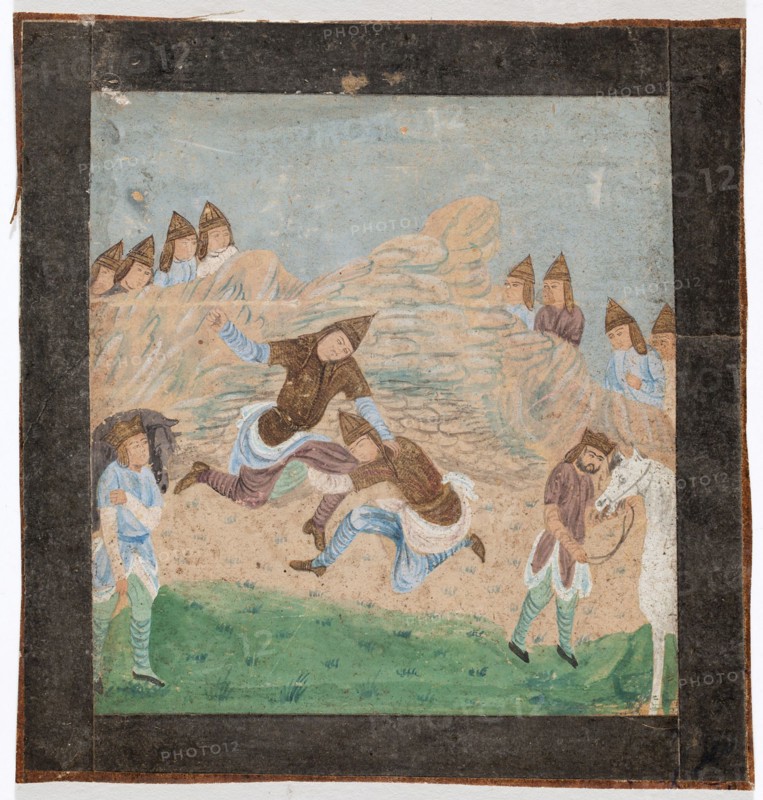 Men wrestle, c1800. Creator: Unknown.