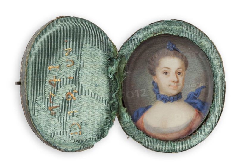 Portrait of a young lady, c1744-1782. Creator: Martin Scheffel.