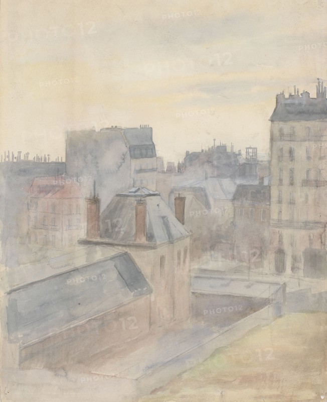 View from the Artist's Home in Paris, c1890. Creator: Albert Edelfelt.