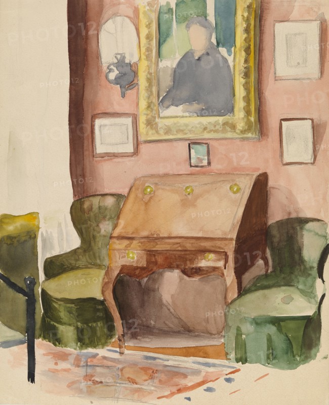 Interior from Annie and Berta Edelfelt's Home in Helsinki, 1900-1905. Creator: Albert Edelfelt.