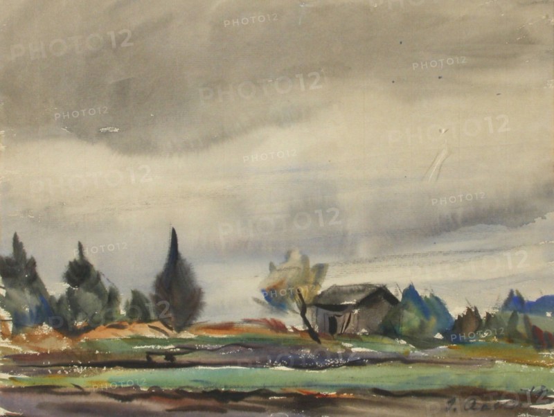 Rainy weather, 1918. Creator: Ilmari Aalto.