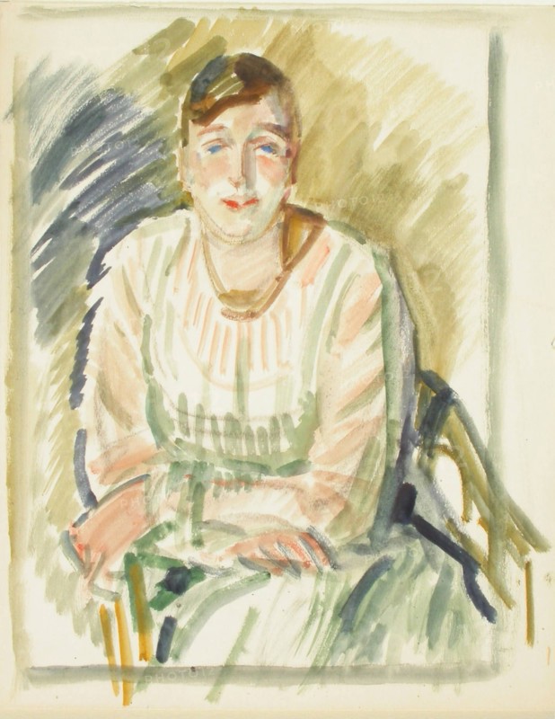 Sketch for a Portrait, c1910s. Creator: Verner Thome.