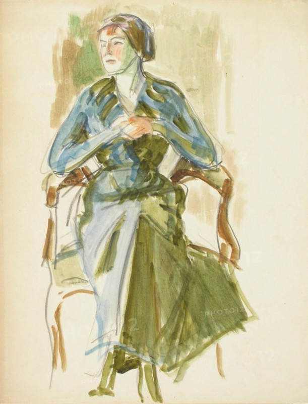 Sketch for a Portrait, c1910s. Creator: Verner Thome.