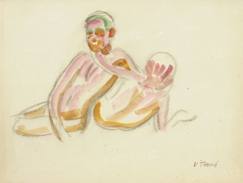 Two naked boys, c1910s. Creator: Verner Thome.