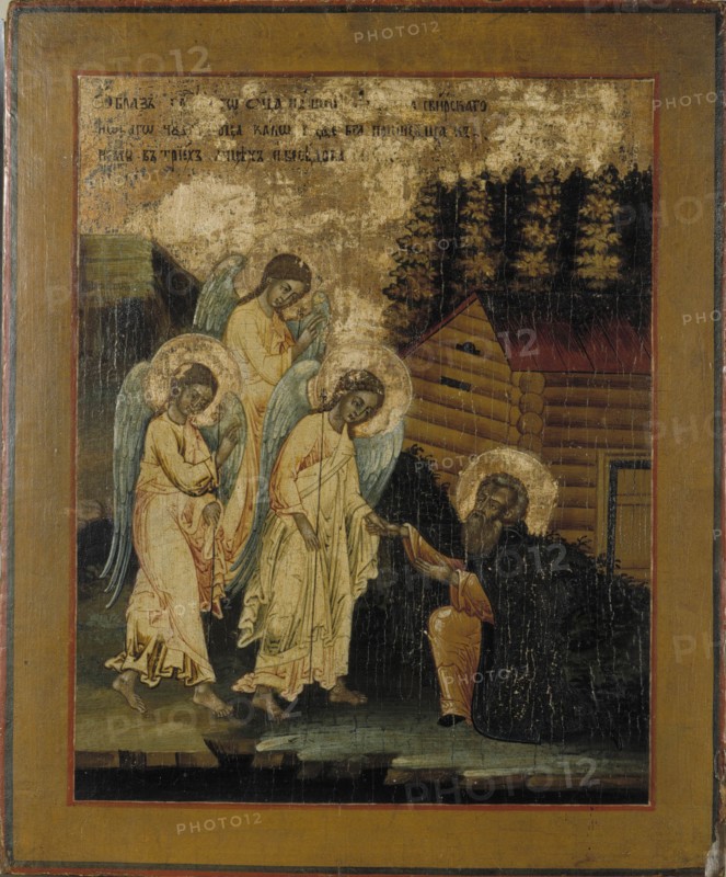 Saint Alexander Svirsky, Russian icon, 1785-1799. Creator: Unknown.