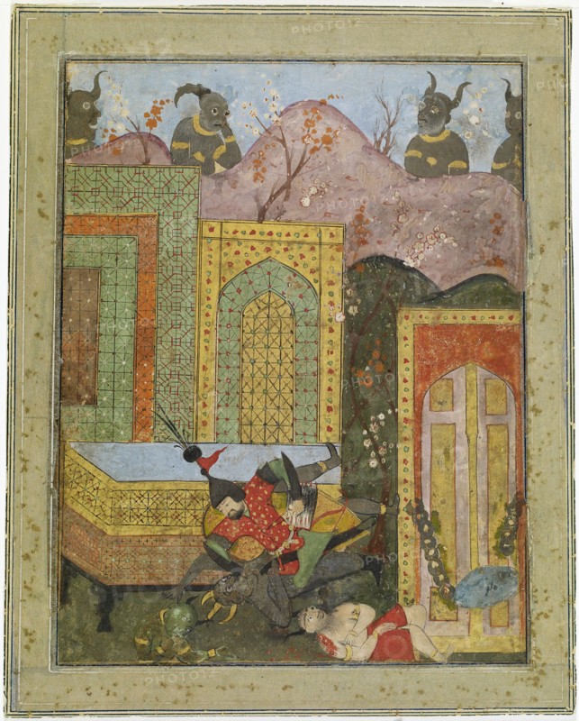 Shahnameh motif, c1400-1599. Creator: Unknown.