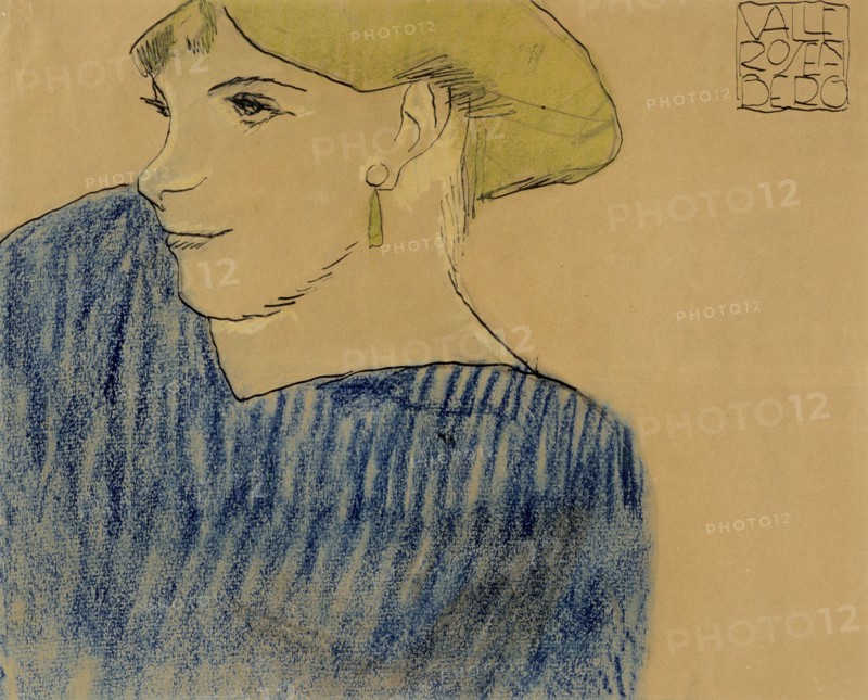 Girl with Green Hair, 1912. Creator: Valle Rosenberg.
