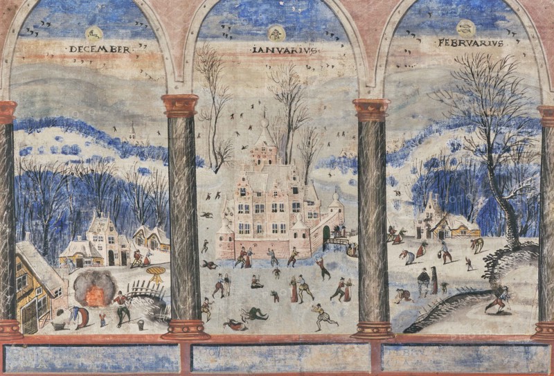 The Four Seasons: Winter months, End of 17th-Early 18th cen. Creator: Anonymous.