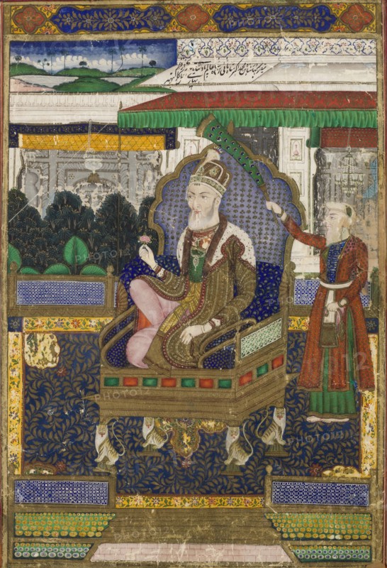 Portrait of Mughal emperor Bahadur Shah II (1775-1862), c1860. Creator: Anonymous.