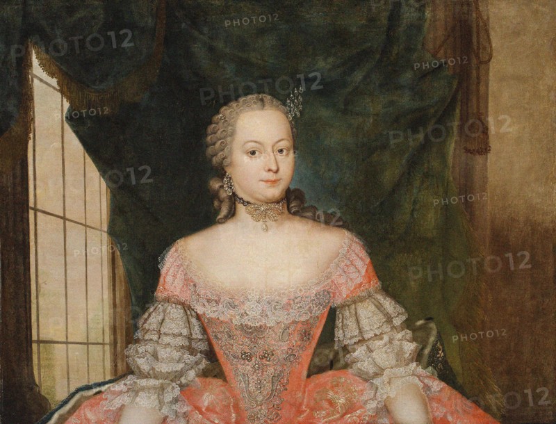 Portrait of Benigna Gottlieb von Biron (1703-1782), Duchess of Courtland, 1739-1740. Creator: Anonymous.