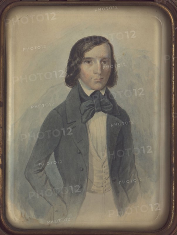 Portrait of the philosopher and poet Nikolai Vladimirovich Stankevich (1813-1840), c 1830. Creator: Anonymous.
