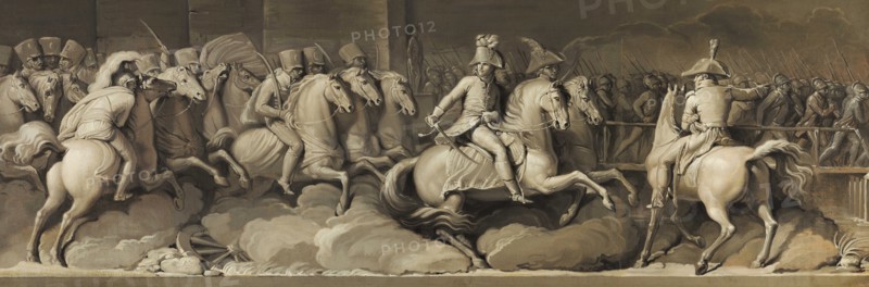 Napoleon Bonaparte at the Battle of Lodi on 10 May 1796, c 1801. Creator: Appiani, Andrea (1754-1817).