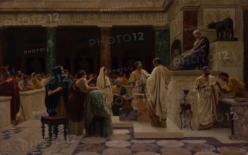 Court in ancient Rome. Creator: Bakalowicz, Stepan Vladislavovich (1857-1947).