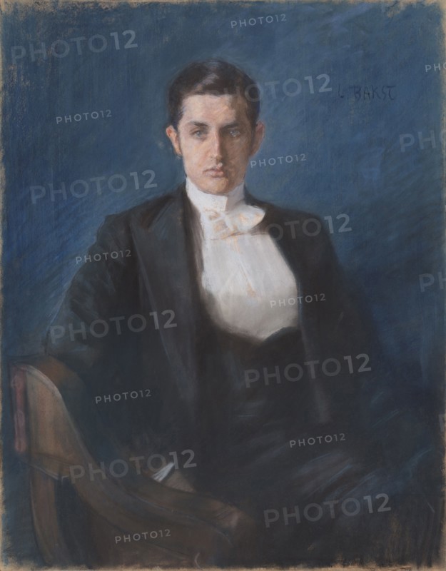 Portrait of Dmitry Vladimirovich Filosofov (1872-1940), 1897. Creator: Bakst, Léon (1866-1924).